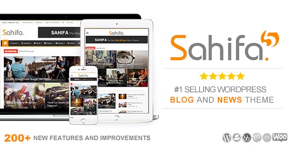 SAHIFA RESPONSIVE WORDPRESS THEME + Easy Mag Blogger Template Premium