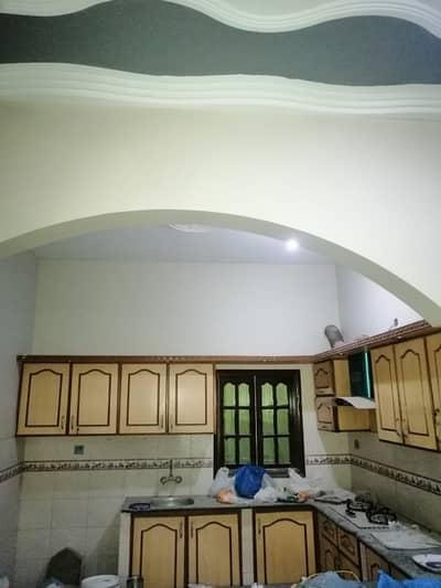 three bed dd ground floor portion for rent in johar