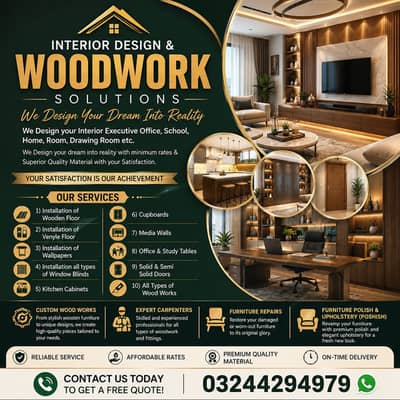 Carpenter Services, Customized Furniture, Woodwork Services Near me