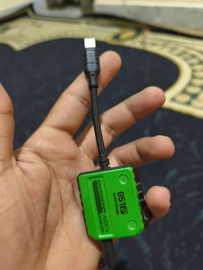 plextone lightning spliter fast charge+3.5mm jack