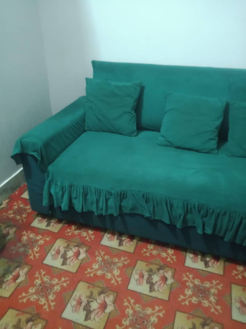 l shape double sofa come bed 3
