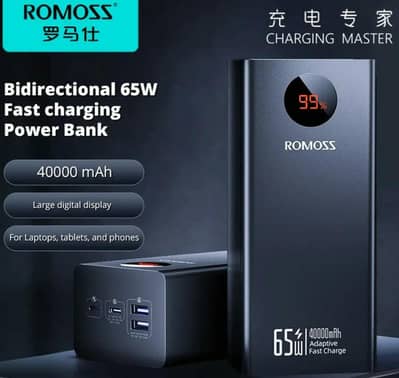 Original 40000 Mah 65W Romoss Power Bank Samsung Apple iPhone Google P