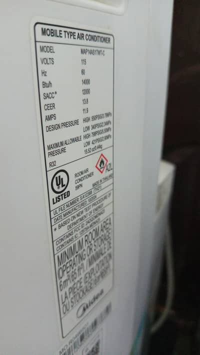 Midea inverter Portable AC 1.25 Ton