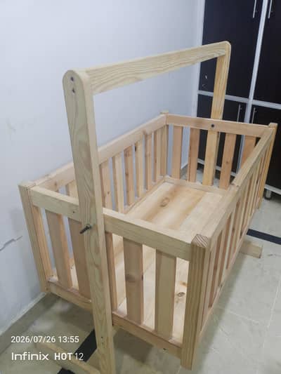 Solid Wood Baby Cradle for Sale  , Like New