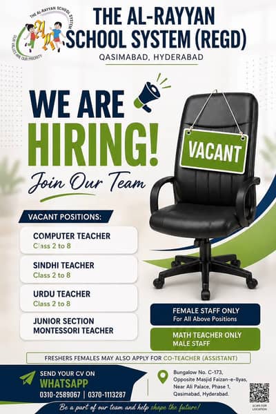 Urgent hiring - Female Teachers and Montessori staff Required | Hyd