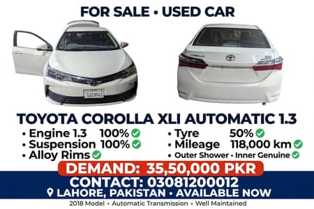 Toyota Corolla XLI 2018