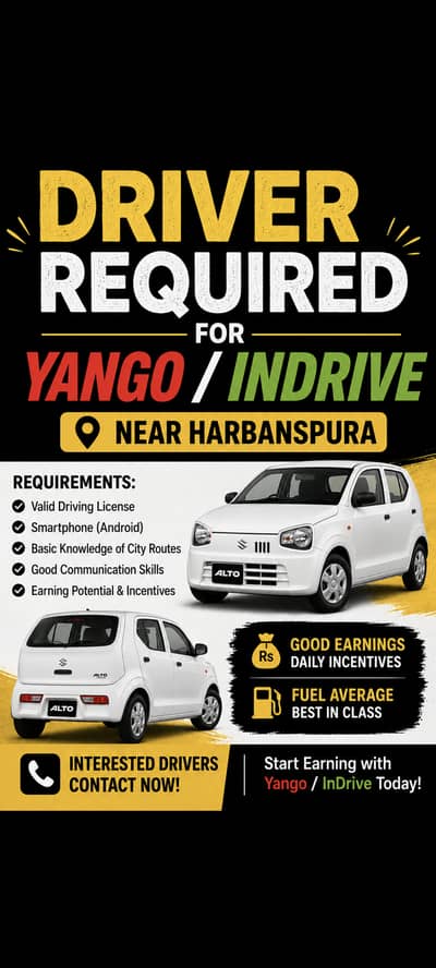 Driver for Yango/Indrive