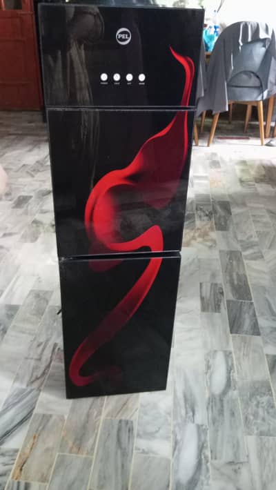 PEL glass door dispenser with refrigerator