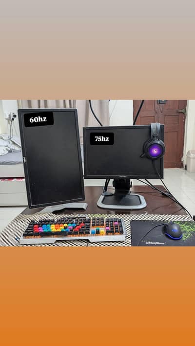 gaming PC with 2  monitors
