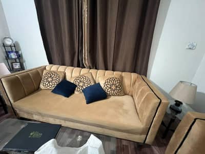 5 seater sofa set & 2 coffe chair with table
