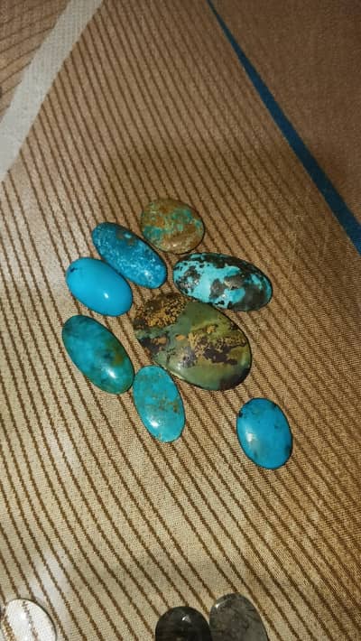 Original Feroza Turquoise , Nishapuri, Shajri & Natural Cabochons All