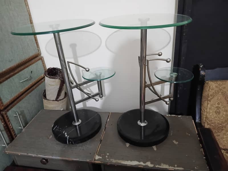 coffee table set 2 table solid marble and glass 1