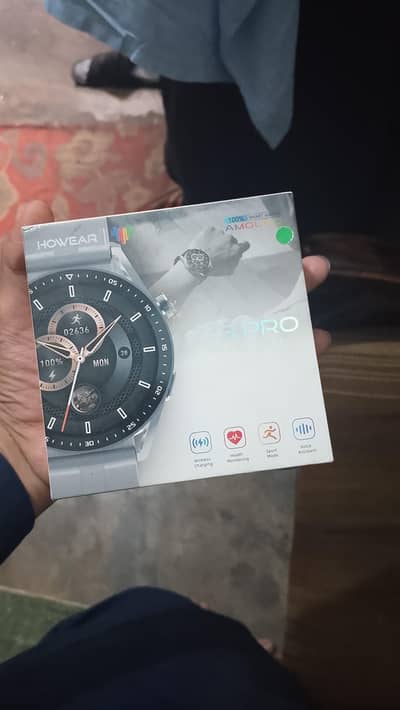 howear gt 3 pro smart watch with box straps and charger