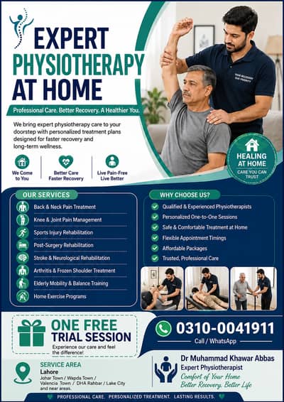 Expert Home Physiotherapy Services in Lahore | Dr Muhammad Khawar