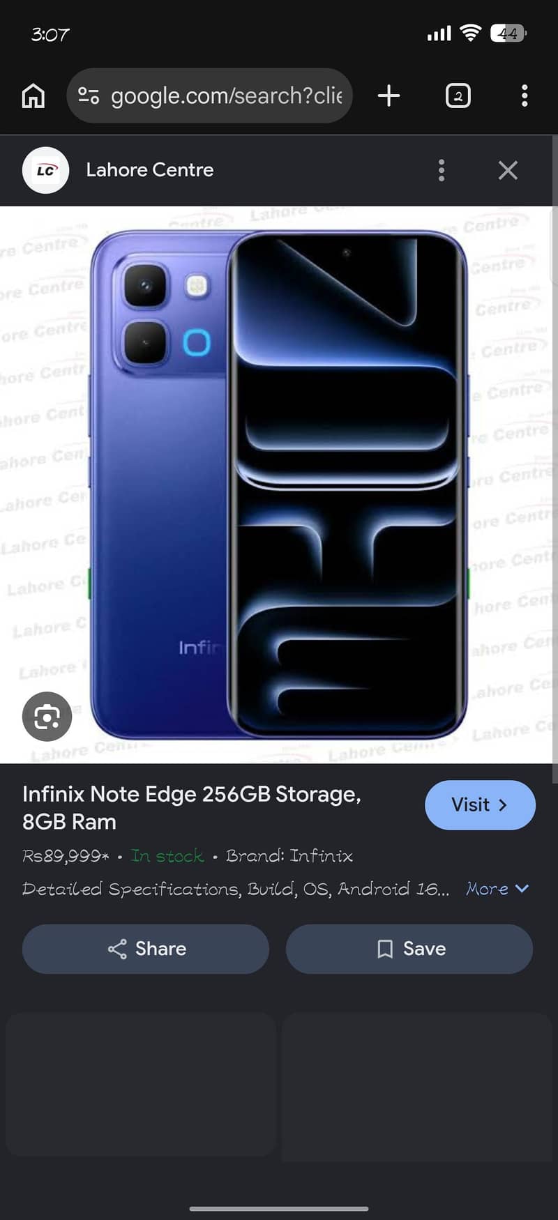 Infinix Note edge 5g 0