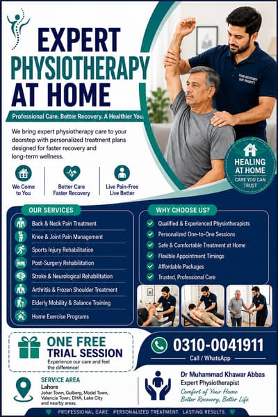 Expert Home Physiotherapy Services in Lahore | Dr Muhammad Khawar