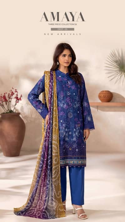 Amaya Guljee Gulmohar 3-piece digital printed 2k26 Edition _