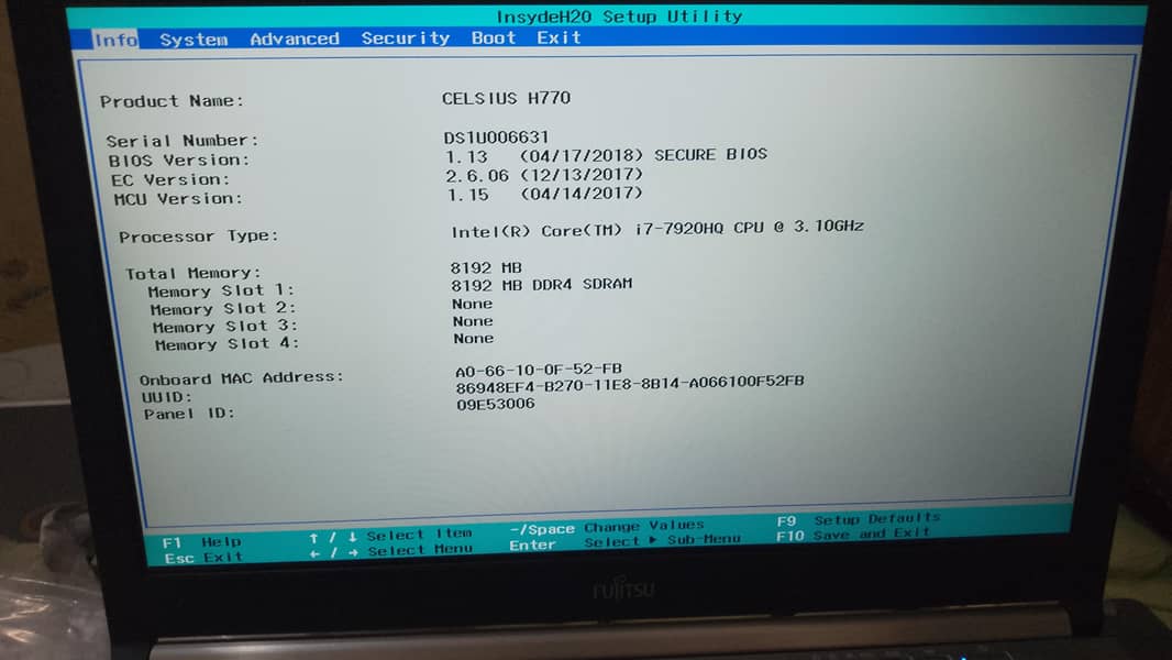 Fujitsu H770 4