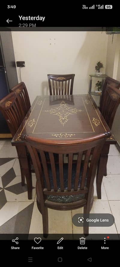 Dining table 6 seater