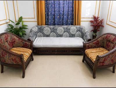 Wooden Sofa Set (3+1+1) for Sale