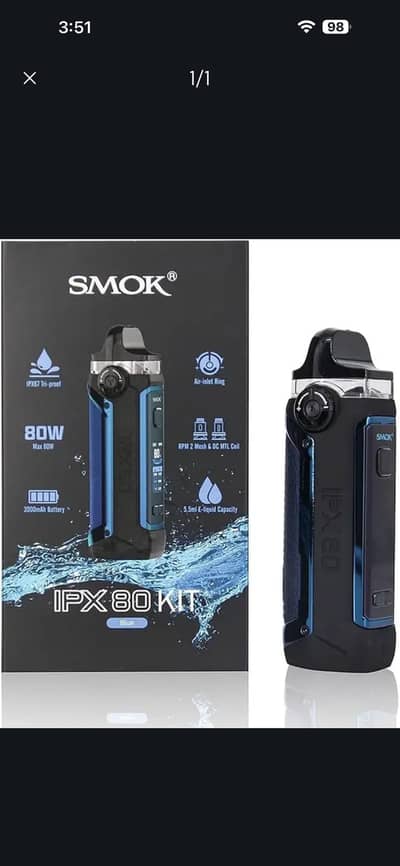 Smok ipx80 80 watt vape/pod