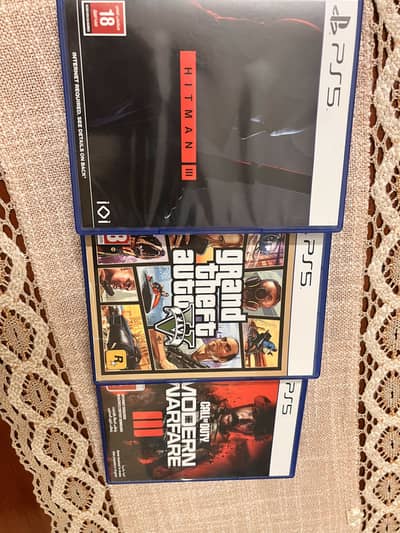 PS5 Games for Sale - Hitman 3, Call of Duty MW 3 and GTA5