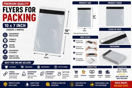 Premium packing flyers 20×1 pieces | Waterproof | poly Mailers bags