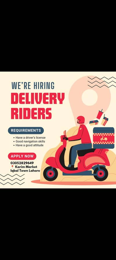 Delivery Rider Job Offer