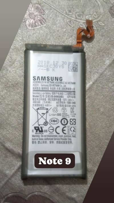 Samsung Galaxy note 9 Org Battery