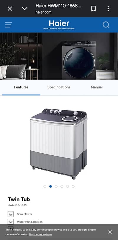 Twintub haier washi g machine new box pack