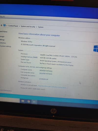 HP elitebook i5 4th generation