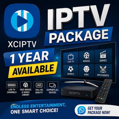 XCIPTV IPTV Package – 1 Year Available