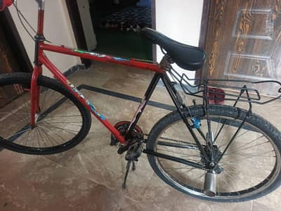 Red & Black Gear Bicycle in Great Condition (10/8) - Rs. 12,000