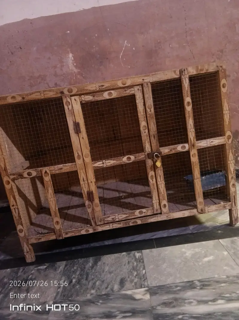 Large Wooden Pet Cage for Sale – Strong & Spacious