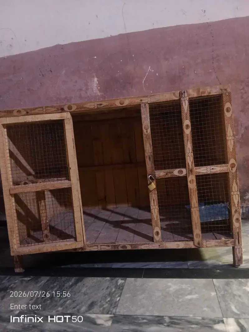 Large Wooden Pet Cage for Sale – Strong & Spacious — photo 2