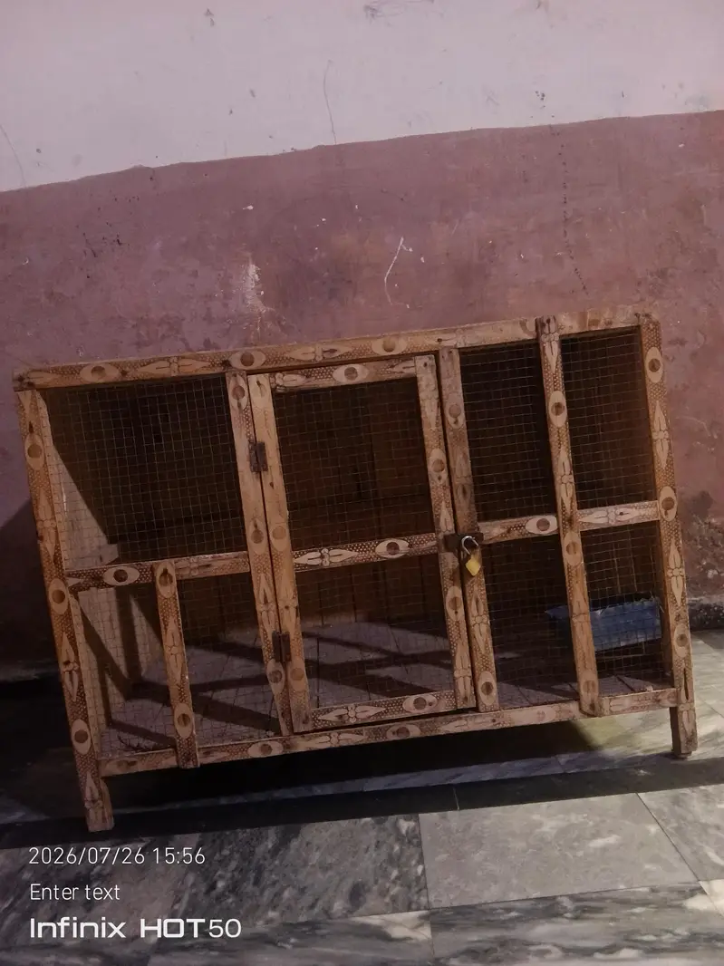 Large Wooden Pet Cage for Sale – Strong & Spacious — photo 3