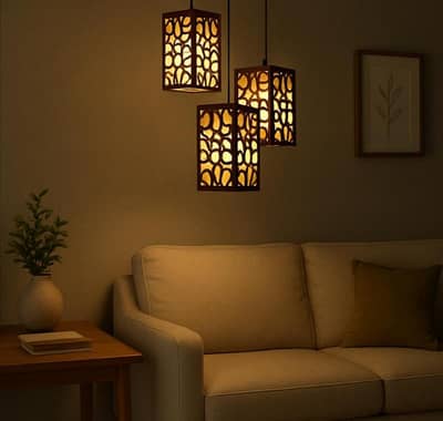 Modern Hanging Pendant Light / Decorative Wooden Lamp for Home & Offi