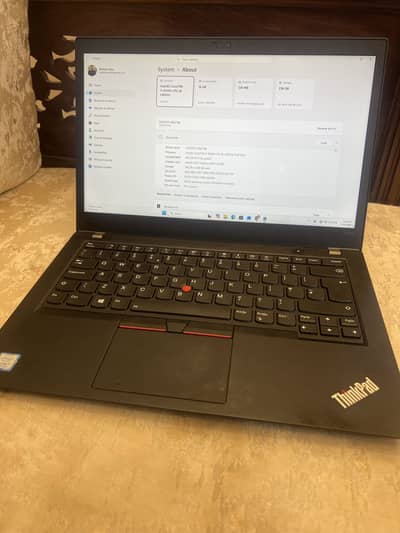 Lenovo think pad t480s core i7 8th gen 16gb Ram 250gb ssd