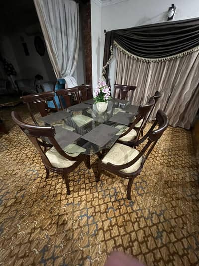 8 chairs with dining table