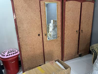 Set of 3 matching 2door wooden Almaris & can sell seprate or even all