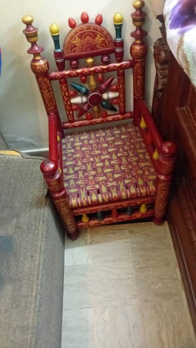 wooden baby chair
