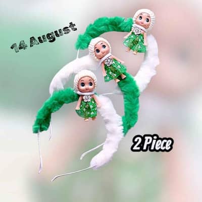 August Special Doll Headband Set (2 Pieces) - Jashn-e-Azadi Hair