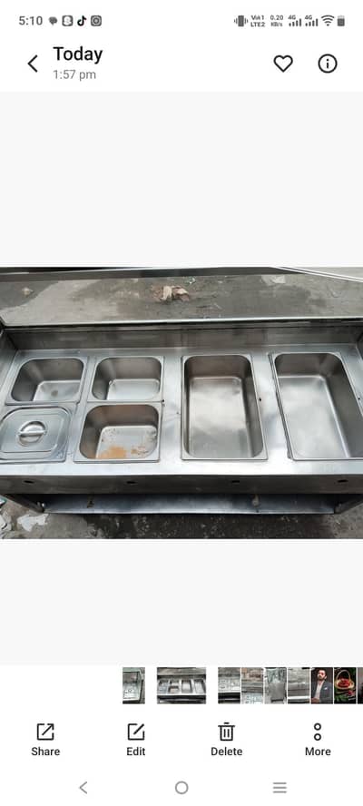 Dhai Bhallay & Halwa puri counter for sale