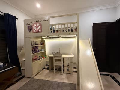 Kids Loft Bed with Slide & Study Table for Sale