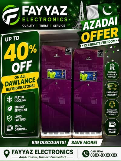 DAWLANCE REFRIGERATOR NEW ONE FRESH STOCK