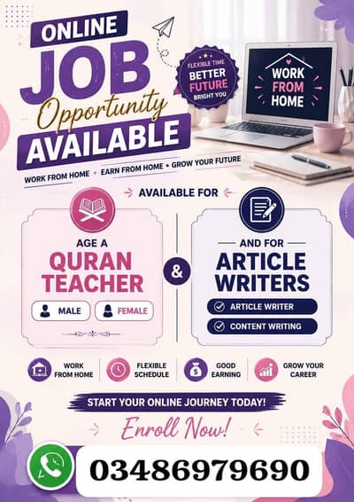 Female/Male Part Time/ online work