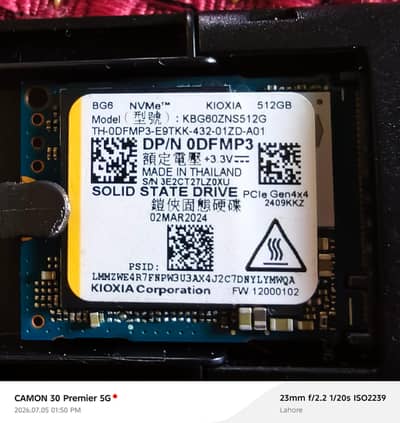 Kioxia Nvme Gen 4 512GB and Lexar Sata 512GB Gskill 32gb DDR4 RAM