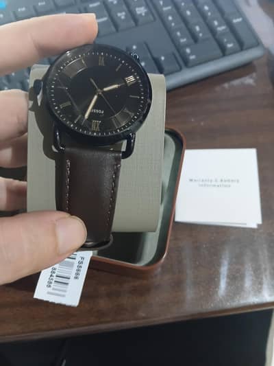 FOSSIL Copeland 42 mm Three-Hand Brown Leather Watch