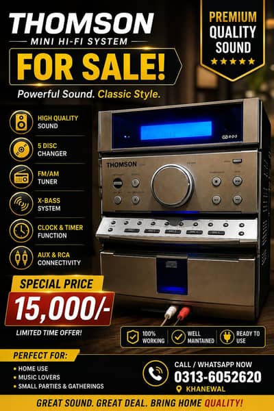 THOMSON ORIGINAL MUSIC SYSTEM Full Bass • High Performance • Best Deal