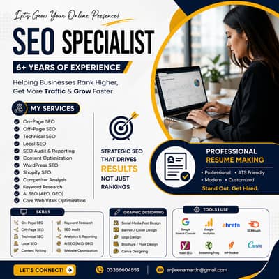 SEO Specialist | Professional Resume Maker | Graphic Designer